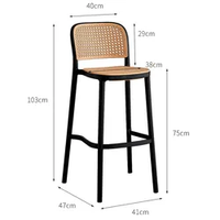 Chaise de comptoir de restaurant moderne tabourets de bar tabourets de luxe chaises de bar tabourets de bar