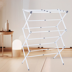 Cross Border Folding <b>Clothes</b> Drying <b>Rack</b> Extendable Floor Standing Rust Resistant Push Pull Type H004 - Product Image 1