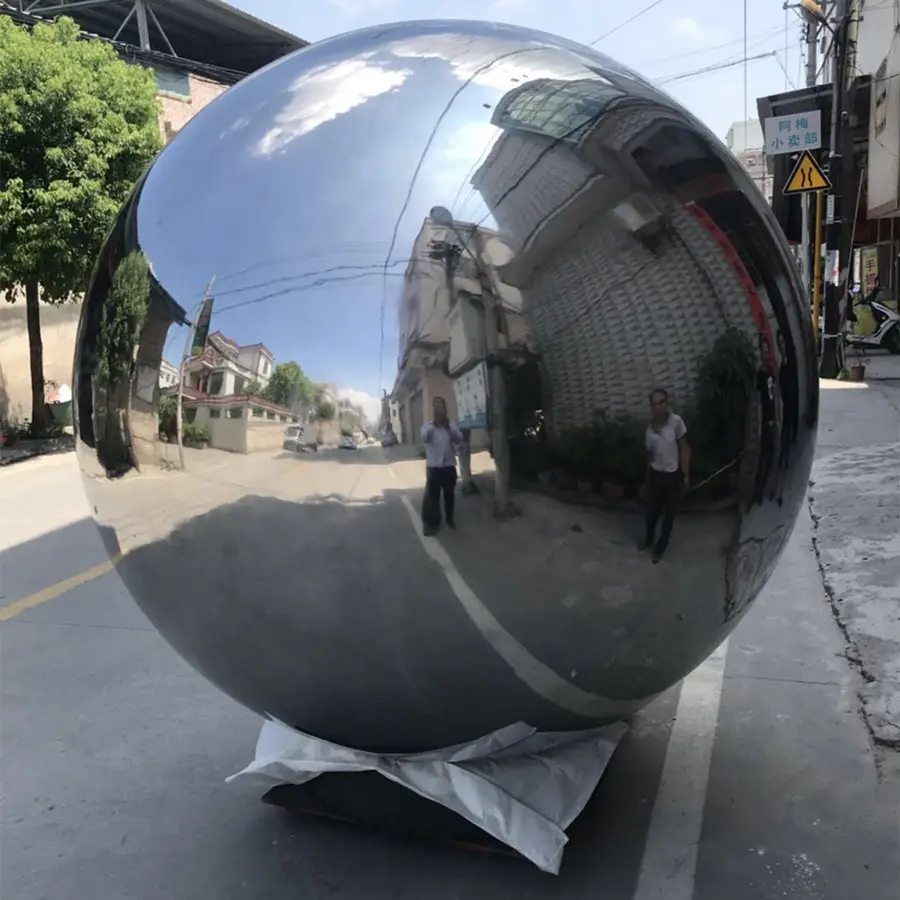 Large Metal Ball 1100mm 44 Inch Large Metal Spheres Polished Mirror Stainless Steel Hollow Balls