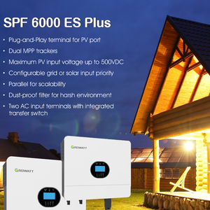 Growatt Hybride SPF 6000 Plus 6KW Monophasé Solaire Hybride à Onde Sinusoïdale Pure avec Contrôleur MPPT SPF6000 Growatt - Product Image 4