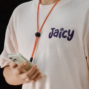 Sangle de cou longue réglable, cordon réfléchissant en nylon, ruban bicolore, universel, anti-chute, support pour téléphone portable, carte, ventilateur, gobelet à eau - Product Image 4