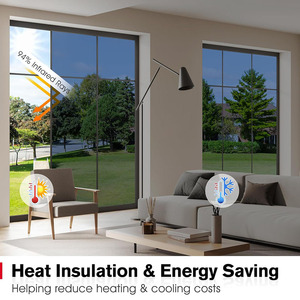 Film de fenêtre réfléchissant unidirectionnel en PET argenté, contrôle de la chaleur, protection UV, protection de la vie privée, film pour bâtiments, vente chaude - Product Image 3