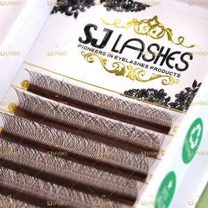 Nâu 3D hình chữ W Mink lông mi mở rộng pestaas pelo một pelo Lash mở rộng cụm lông mi tóc để tóc cilios fio một fio - Product Image 1