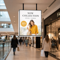 Panneau publicitaire lumineux LED étanche à une face, personnalisé, pour intérieur, mural, éclairé, pour devanture de magasin