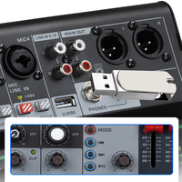 Alimentation fantôme professionnelle 48V BT USB MP3 6 canaux 99dsp contrôleur Dj/amplificateur de Console audio système de son mélangeur 6 canaux