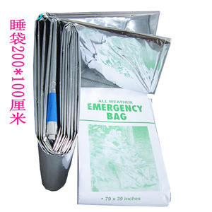 ถุงนอนฉุกเฉินสำหรับทุกสภาพอากาศ ขนาด 200x100 ซม. รูปทรงสี่เหลี่ยมผืนผ้า ป้องกันความร้อน สำหรับผู้ใหญ่ ใช้กลางแจ้ง - Product Image 1