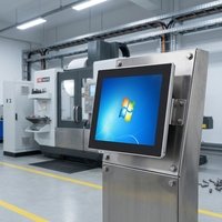 Pantalla LCD TFT de 12 Pulgadas con Entrada de Voltaje Amplio Anti-interferencias, Funcionamiento Estable de 724 Horas, Resistente al Agua y al Polvo, 128 GB de Almacenamiento para CNC Industrial
