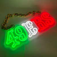 Chaîne de lumière au néon LED acrylique de fabrication chinoise acclamant le sport Logo d'équipe personnalisé Fan de football cadeau promotionnel de luxe impression UV
