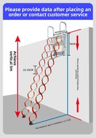 Escalier de grenier électrique télescopique en acier pour maison moderne, avec design pratique