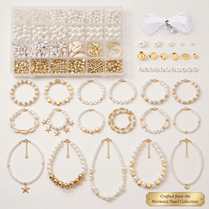 Kit de fabrication de bijoux en <span class=keywords><strong>perles</strong></span> DIY avec <span class=keywords><strong>perles</strong></span> d'espacement dorées, breloques <span class=keywords><strong>lettres</strong></span> et étoiles de mer, ensemble de <span class=keywords><strong>perles</strong></span> pour la création de bracelets et colliers - Product Image 5