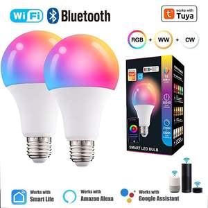 Bombilla Inteligente Tuya Wifi/Bluetooth, Lámpara LED Alexa E27 RGB, Bombillas Inteligentes 220V 110V, Lámparas Inteligentes para Google Assistant y Smart Life - Product Image 1