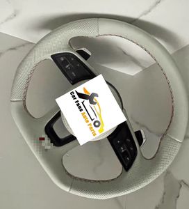 Volant sport en cuir véritable <span class=keywords><strong>Audi</strong></span> RS d'origine, à fond plat, assemblage en cuir, volant modifié - Product Image 2