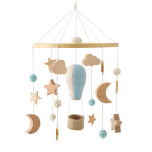 CE Ins berceau de bébé pendentif sensoriel jouets de dentition berceau mobile jouet décor de pépinière lit pour bébé enfants en peluche <span class=keywords><strong>bois</strong></span> jouets suspendus pour bébé - Product Image 1