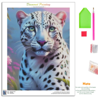 Peinture diamantée Chenistory Léopard, Art mural DIY, Kits d'artisanat pour adultes, Animaux, Diamants ronds complets, Classique, Cadeaux originaux