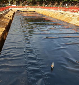 Réservoir géocellulaire de test 45t pour le stockage et l'infiltration des eaux pluviales souterraines dans les communautés résidentielles, avec géotextile - Product Image 6