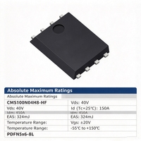 MOSFET de puissance à canal N CMS100N04H8-HF 40V 150A à Rds(on) ultra faible, MOSFET à porte divisée de type Trench pour entraînement de moteur et convertisseur DC-DC