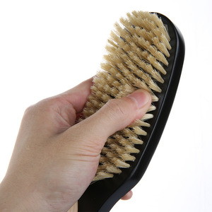 Oval Boar Bristle Hairbrush Solid Wood Paddle <b>Brush</b> For Hair And Beard <b>Smoothing</b> Comb Large Curved Design - Product Image 2