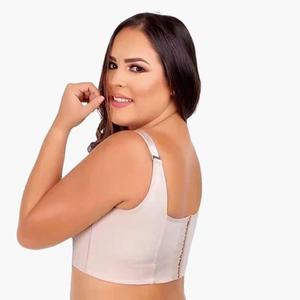 Soutien-gorge push-up sans couture uni, à dos sport en maille avec anneau en acier, décolleté en V profond, effet push-up pour petite poitrine, style quotidien, populaire transfrontalier - Product Image 4