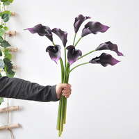 Prix d'usine, grande taille, fleurs artificielles Calla Lily en EVA, effet réaliste, Calla Lily pour décoration de centre de table
