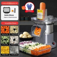Cortadora de Vegetales Comercial Mond.uk X1 300kg/h, Rebanadora, Trituradora y Picadora de Acero Inoxidable para Restaurantes y Servicios de Catering