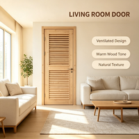 Professional Manufactured Solid Fir Louver Door Complete Inspection Before Shipment Export Indoor Timber Door