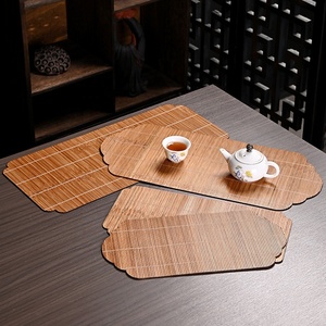 Tapete de Bambú para Té con Diseño Festoneado de Inspiración Vintage - Camino de Mesa Aislante del Calor con Listones Finos para Utensilios de Té Japoneses - Product Image 2