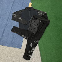 Chándal Deportivo Unisex de Talla Grande con Media Cremallera y Manga Larga, de Secado Rápido, Transpirable, Anti-UV, para Entrenamiento, Running y Deportes