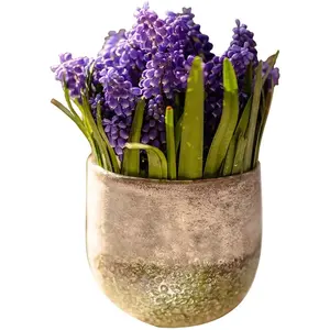 水墨染色玻璃花瓶磨砂艺术水培花卉干花插花客厅餐桌装饰瓦比萨比风