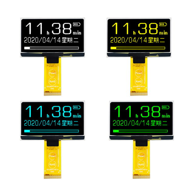 2.42 Inch Mini OLED Display Monitor Screen 128x64 High Resolution 24 Pin AMOLED Module Panel Monochrome White POLED Type