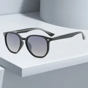 6803太阳镜女式马卡台州眼镜男士眼镜质量定制标志奢华黑色圆形复古太阳镜
