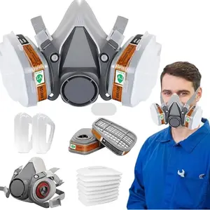 工业安全个人防护设备耐热防雾面罩工作人员全脸防毒面具