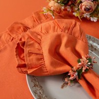 Serviettes froissées lavées style nordique, serviettes colorées à volants, serviettes lavables simples de style coréen, sets de table, restaurant