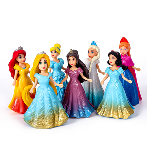 open lace back dress LIMIROLER Princess Dress Up Toys Princess Dress Up Clothes Rainbow Mermaid  Cape Kit 9 Pcs Gift Set for Little Girls 3-8 Years Ol main image 0