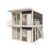 Maison conteneur modulaire à deux étages WinFair en kit avec salle de bain et cour - Design moderne pour le marché paraguayen / Bungalow en bord de mer