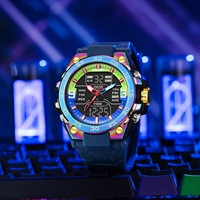 SMAEL Nouvelle Arrivée 8138 Montre Sport Homme Analogique-Numérique Étanche 5 ATM Alarme Chronographe Chronomètre Quartz