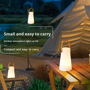 Nouvelle lampe de camping LED minimaliste et colorée pour l'extérieur, ambiance nocturne, lampe de bureau à domicile, type-C, charge rapide, portable, à intensité variable - Product Image 1