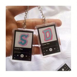 Design Wholesale Manufacture Two Side Printed Custom Charm Anime Acrylic Keychain with Glitter Hologram - Product Image 1