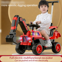 Nouvelle voiture à pédales pour enfants, jouet de terrassement, véhicule d'ingénierie électrique télécommandé sur batterie, grand modèle pour enfants