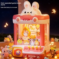 Vente en gros OEM Personnalisé Nouveau style Machine à griffes en plastique ludique pour enfants, pour attraper les jouets en peluche et les jouets en capsule rembourrés (Dinosaure/Lapin)
