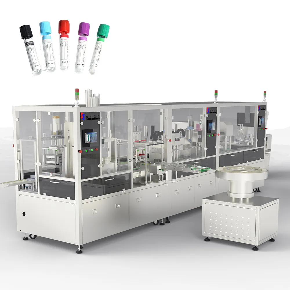 자동 13/16mm 튜브 제조 기계, 진공 채혈 테스트 튜브 생산 라인