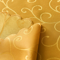 Nappe ronde de 120 pouces en tissu polyester jacquard floral lavable de luxe pour la décoration de fêtes, mariages et banquets
