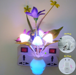 New Home Decor <span class=keywords><strong>Color</strong></span> <span class=keywords><strong>Changing</strong></span> cắm trong LED ánh sáng ban đêm đèn tím Hoa NấM thiết kế cảm biến chuyển động ánh sáng cho phòng ngủ - Product Image 3