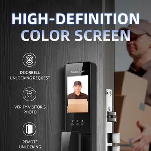 กลอนประตูอัจฉริยะ Tuya <span class=keywords><strong>Wifi</strong></span> พร้อมระบบสแกนลายนิ้วมือ 3 มิติ สแกนใบหน้า สแกนเส้นเลือดฝ่ามือ หน้าจอสีความละเอียดสูง ระบบจดจำใบหน้า พร้อมกล้อง - Product Image 5