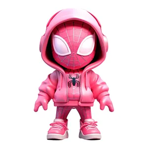 Kustom OEM ODM pabrik grosir mainan mini lucu Pvc poly resin vinil koleksi Spiderman Model kustom figurine