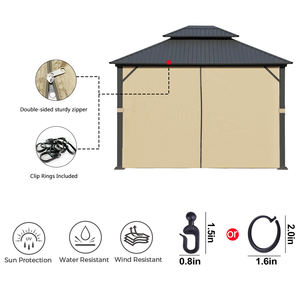 Gordijn Alleen Allen En Roth Tuinhuisje Gordijnen Waterdicht Tuinhuisje Gordijnen Hardtop Vervangende Panelen Met Rits Voor Buiten - Product Image 3