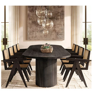 BYRON Dining <b>Table</b> RH Style furniture Solid Wood Dining <b>Table</b> - Modern Indoor Furniture for Kitchen & Living Room - Product Image 5