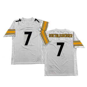 Maglia da Rugby Vintage da Uomo con Cuciture Stile Retrò, Donnie Shell, Franco Harris, Merril Hoge, Jerome Bettis, Troy Polamalu, Mel Blount, Taglie S - 3XL - Product Image 2