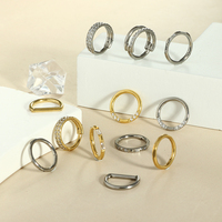 Bijoux de Piercing en Titane ASTM F136 Anneaux de Nez Boucles d'Oreilles à Segment Charnière pour Femme Homme Créoles Cartilage Tragus Hélix