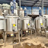 Cuve de mélange en acier inoxydable, Réacteur à chauffage électrique, Mélangeur, Agitateur, Cuve d'émulsification, Mélange de liquides en acier inoxydable 304