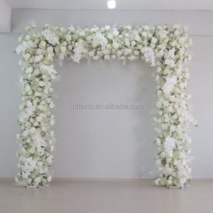 Arche de mariage florale artificielle J117, cercle blanc, rose, entrée, stand, arrangement floral, toile de fond - Product Image 2